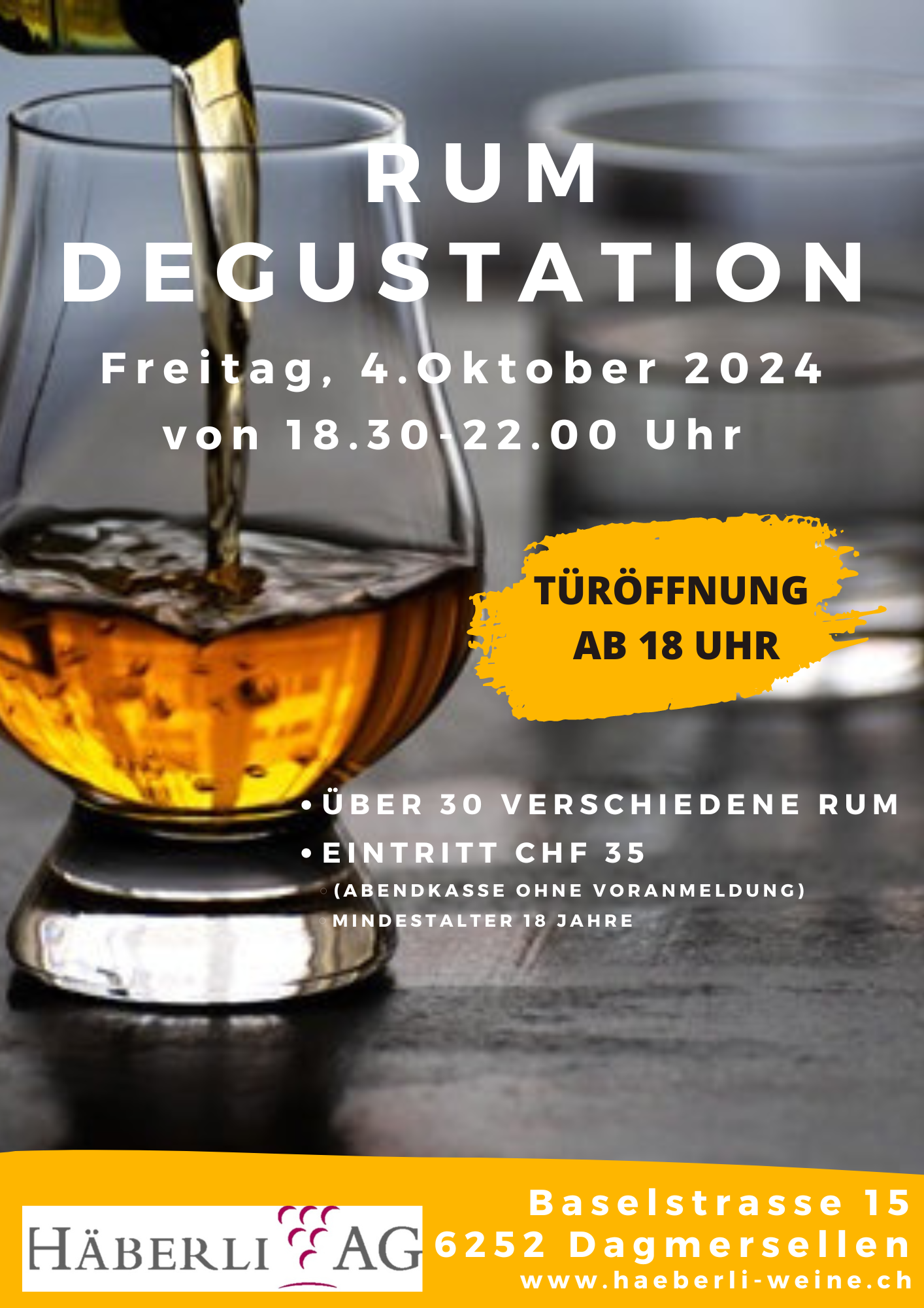 Rum Degustation Flyer 2024